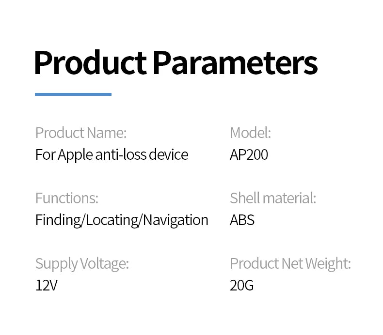 Localizador GPS AP200 Mini con Adaptador USB Type-C para Apple