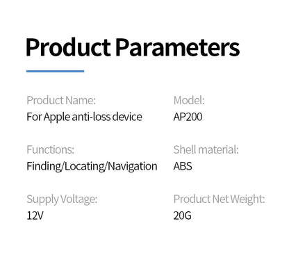 Localizador GPS AP200 Mini con Adaptador USB Type-C para Apple